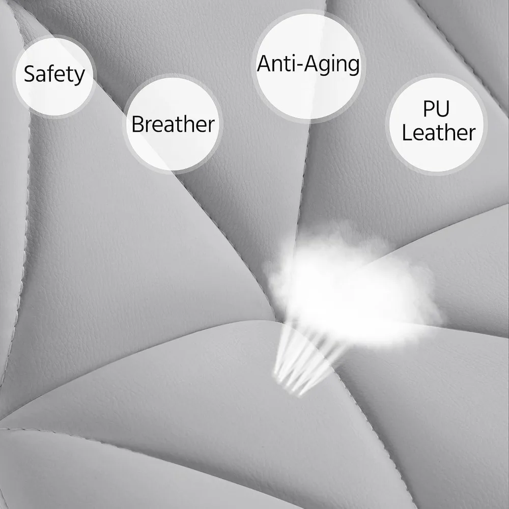 Bar Stools Set of 4, Island Chairs Shell Back, PU Leather Adjustable Barstools, Swivel Barstools with Footrest for Home Kitchen