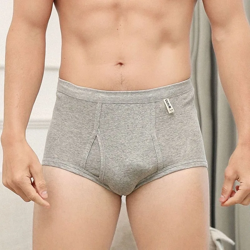 Slips pour hommes, sous-vêtements Sexy 100% coton, doux, confortables, solides, taille haute, respirant