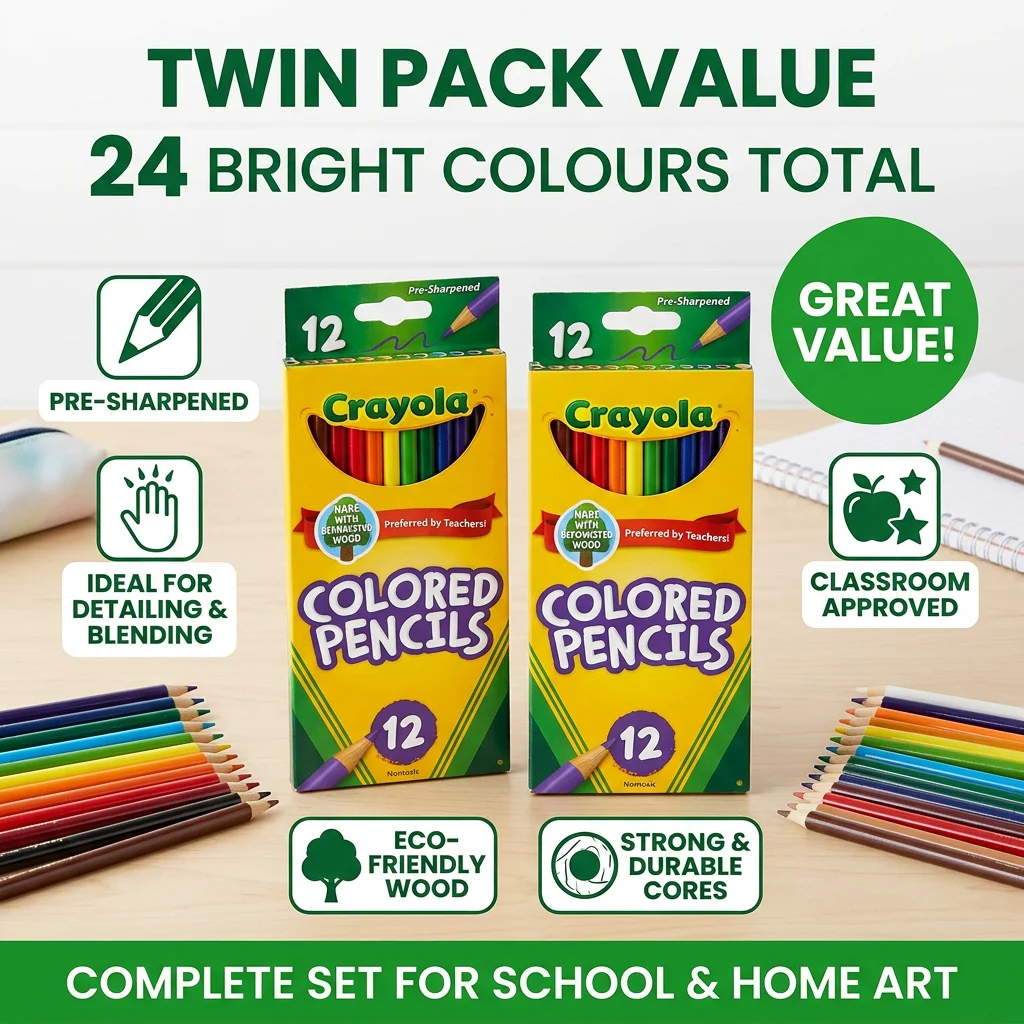 Total Stationery & Office Supply - 2026 New 2 Pack Colored Pencils