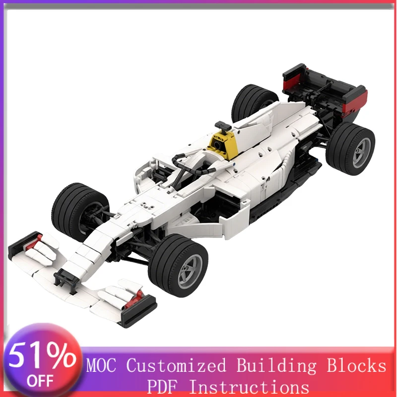 

2490 деталей, гоночная модель, специально окрашенная, MOC, модульный конструктор, детский конструктор, креативный дизайн, игрушка для самостоятельной сборки, подарок на день рождения