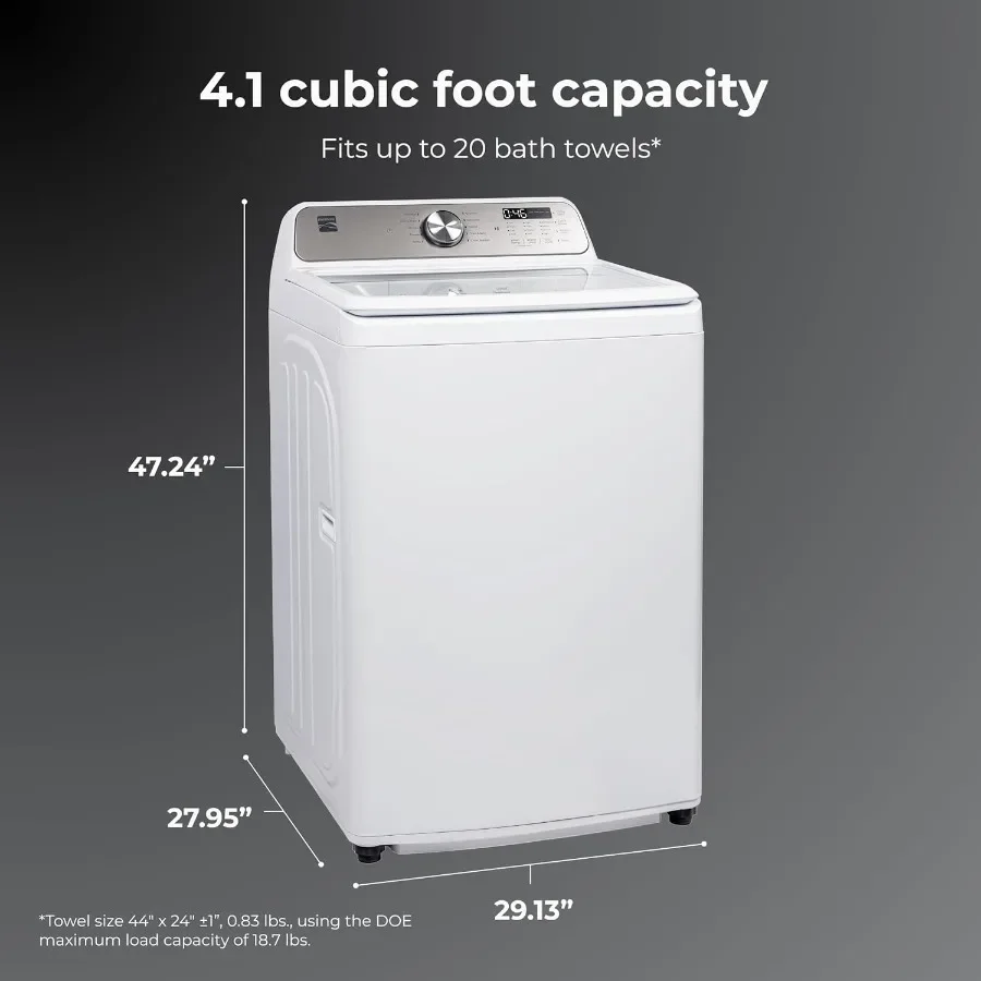 4.1 cu. ft. Top Load Washer with Triple Action Agitator - White