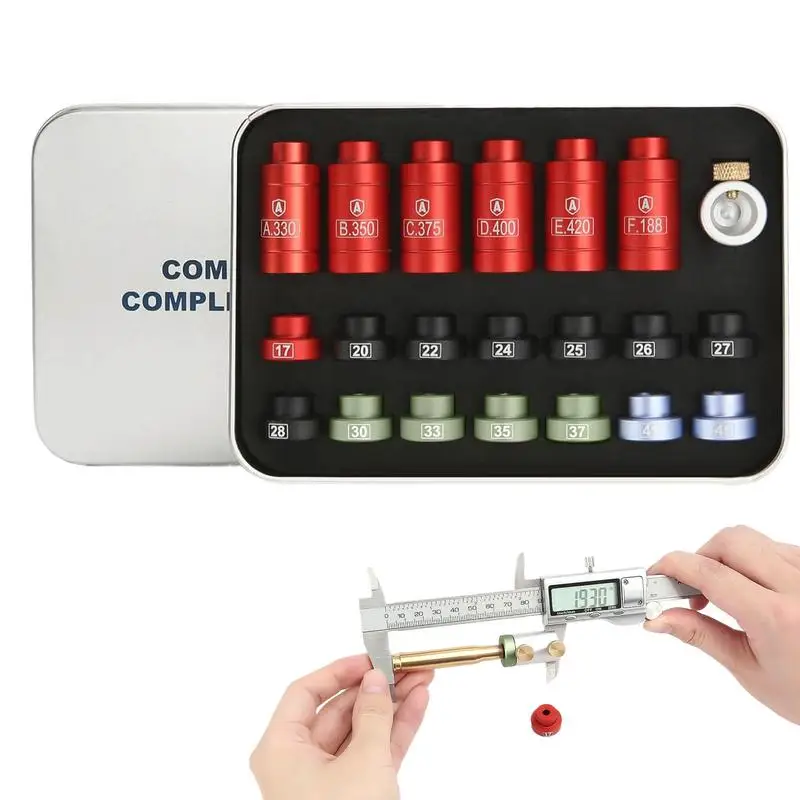 Gap Meter Comparator Kit Reloading Headspace Gauge Comparator Kit with 14 Inserts and 6 Bushings Reloading Supplies Equipment