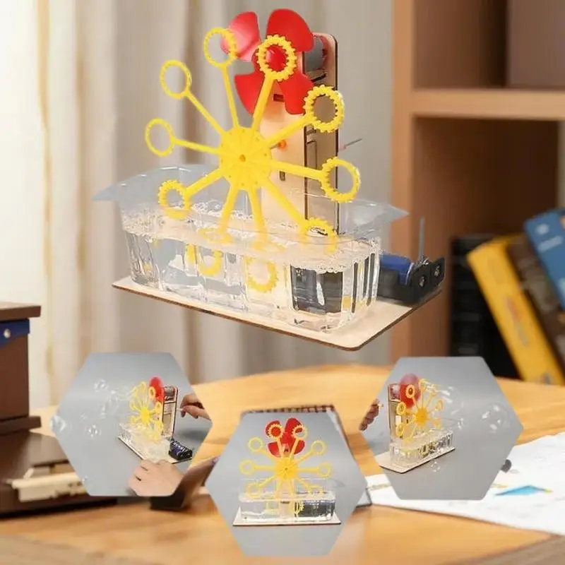 Fascinating DIY Bubble Machine and Puzzle Toy Set – Handcrafted and Educational Kid's Gift.