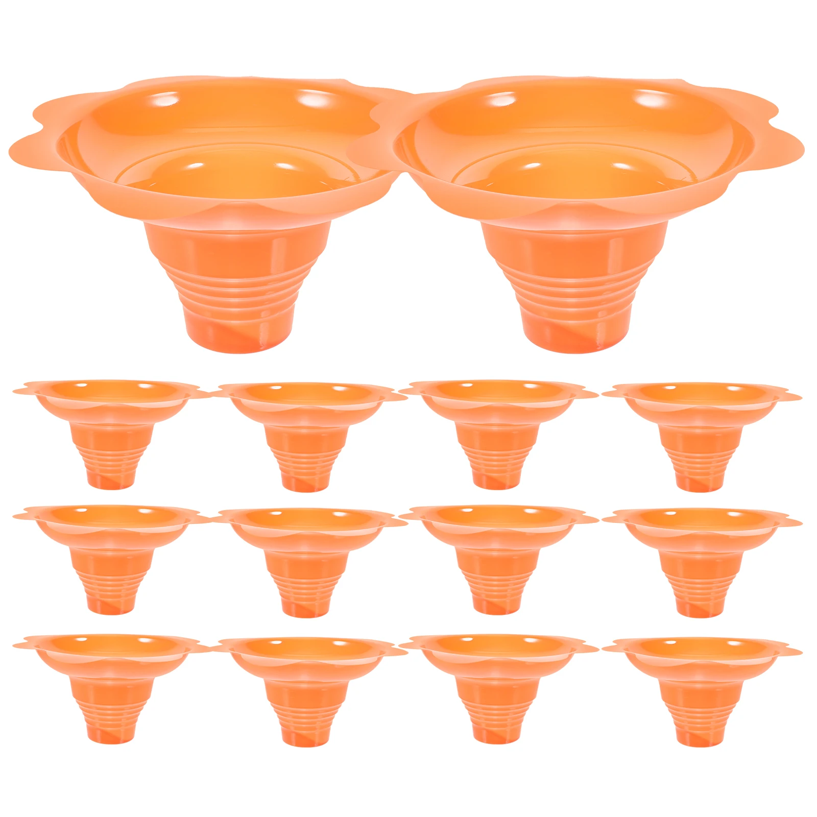 

50pcs 4oz Disposable Ice Cream Cups Orange Color PET Material Dessert Bowls Pudding Yogurt Container Party Supplies Safe No