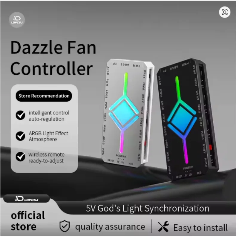 

5V 3pin Fan Hub ARGB PWM 4pin 1 To 9 Ports Splitter SATA Power Magnetic Suction ARGB Fan Controller for PC Case Fan