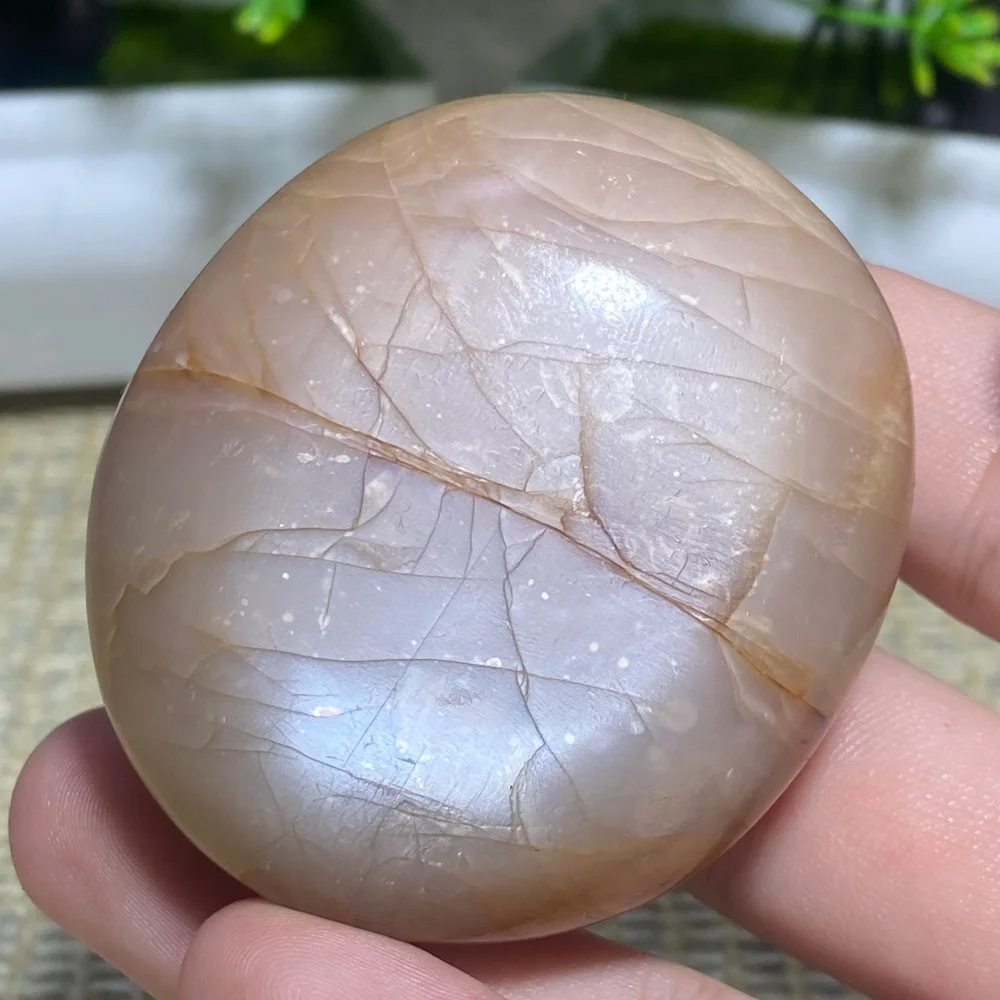 Natural Orange Moonstone Crystal Palm Stones High Quality Mineral Gemstone for Spiritual Meditation Reiki Home Decoration