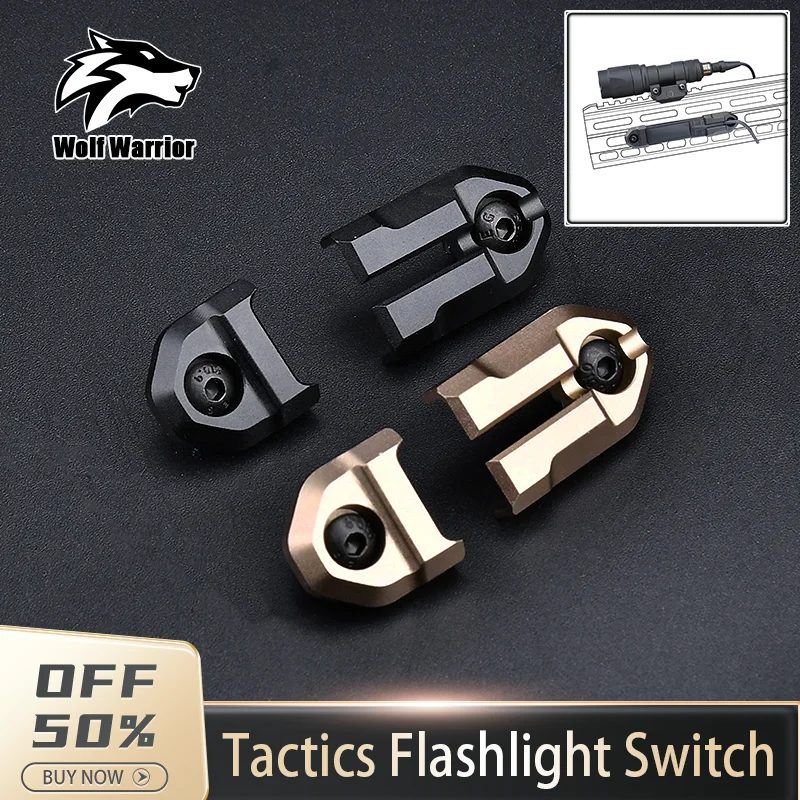 

Tactical Scout Flashlight Remote pressure pad Switch metal button bracket Used for M-lok Keymod Rail mounting plate accessories