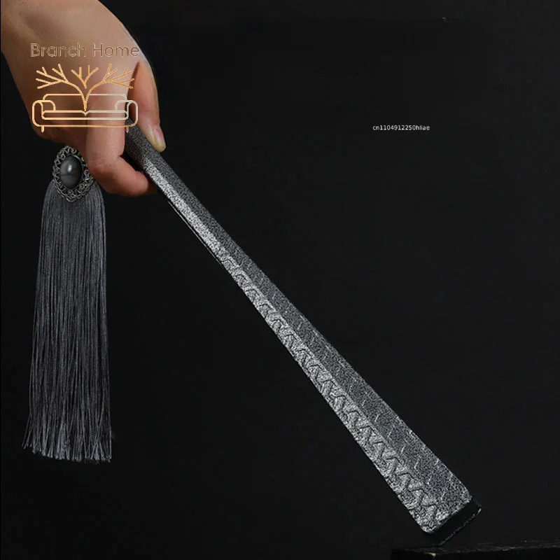 Full Titanium Alloy Iron Fan Self-Defense Kung Fu Tai Chi Hanfu Fan Docorated Metalworking Crafts Hollow Folding Decorative Fans