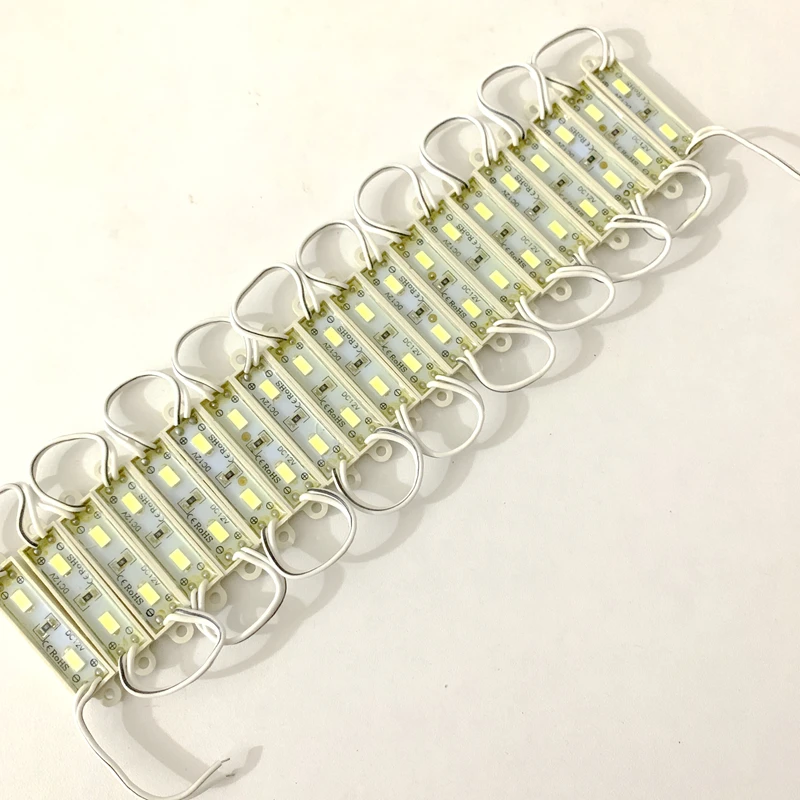 20 Stück 5730 Mini-LED-Modul DC 12 V 2 LED 0,6 W Module wasserdichte Hintergrundbeleuchtung Werbeleuchtung Design heller als 5050 3528