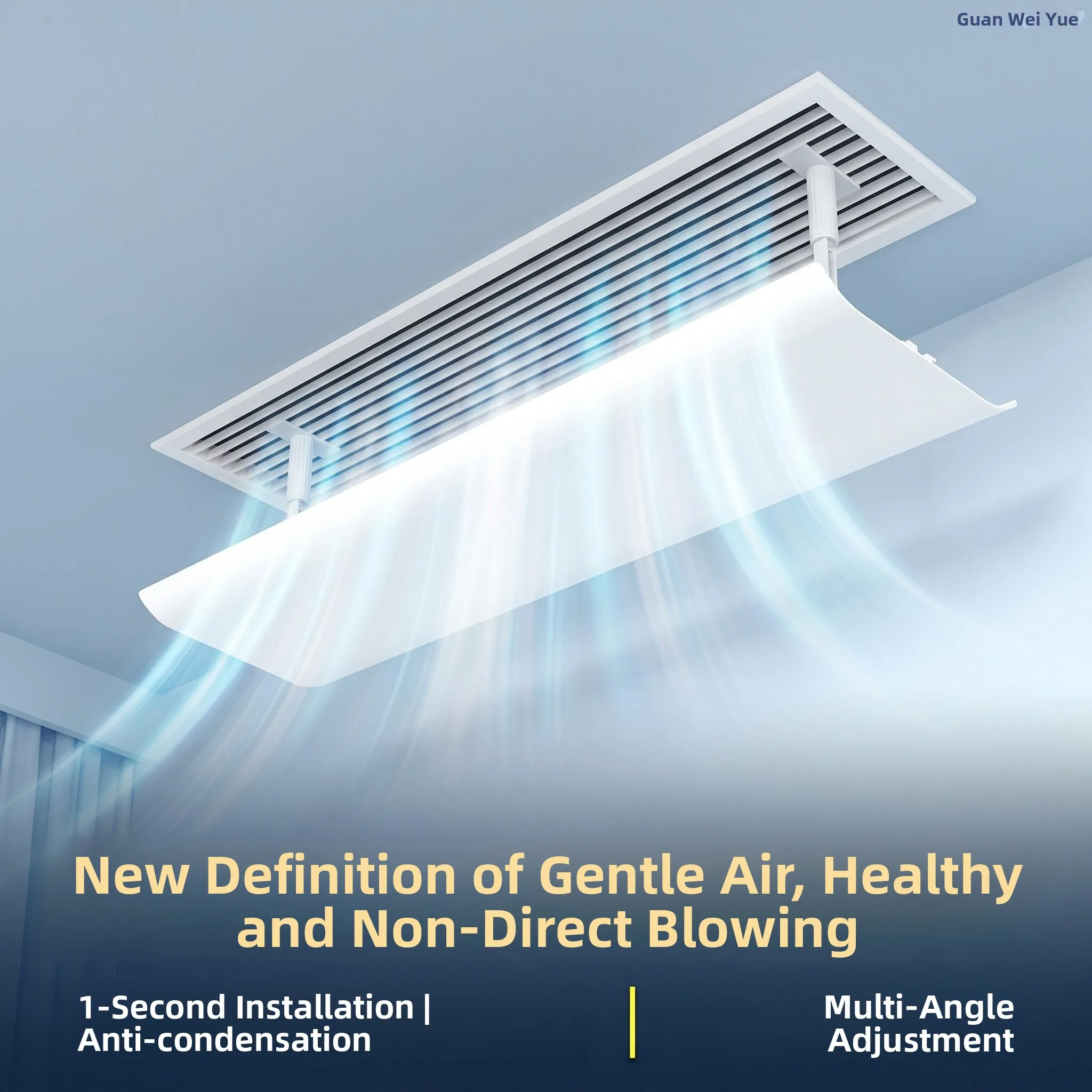

Office Air Conditioner Windshield Ceiling Machine Workstation Direct Blow Prevention Board Central Air Conditioning Grille Wi...