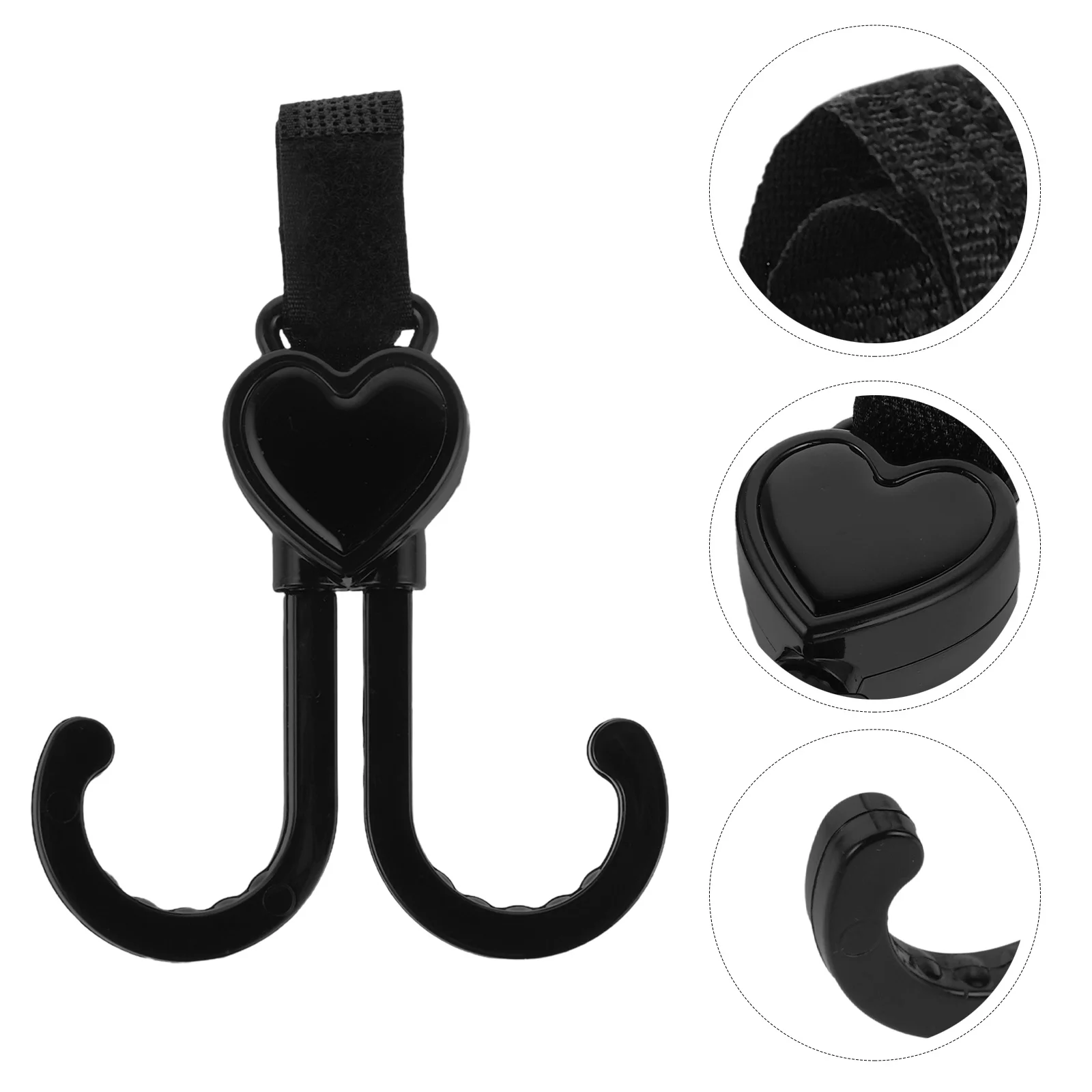 

2Pcs Baby Stroller Hooks Carabiner Clip Durable Non-Slip Double Hook Design for Diaper Bags Purses Water Bottles