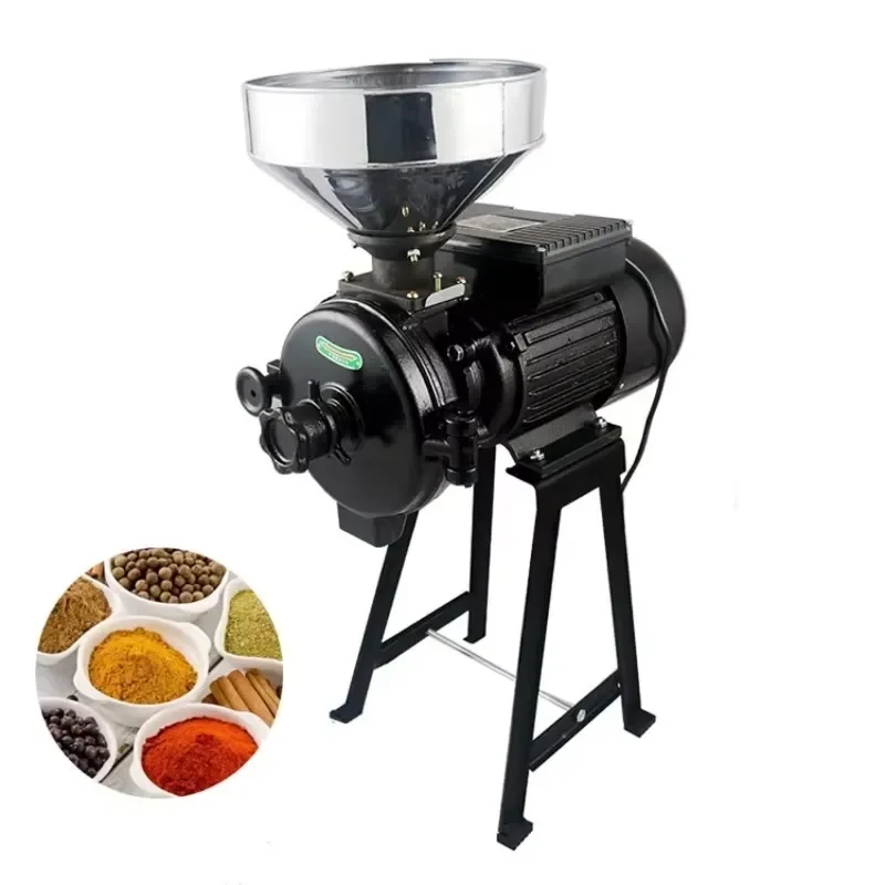 Commercial Electric Four Mill Dry Food Grinder for Chili Black Pepper Rice Wheat Maize Corn Grinding Milling Crushing Machine