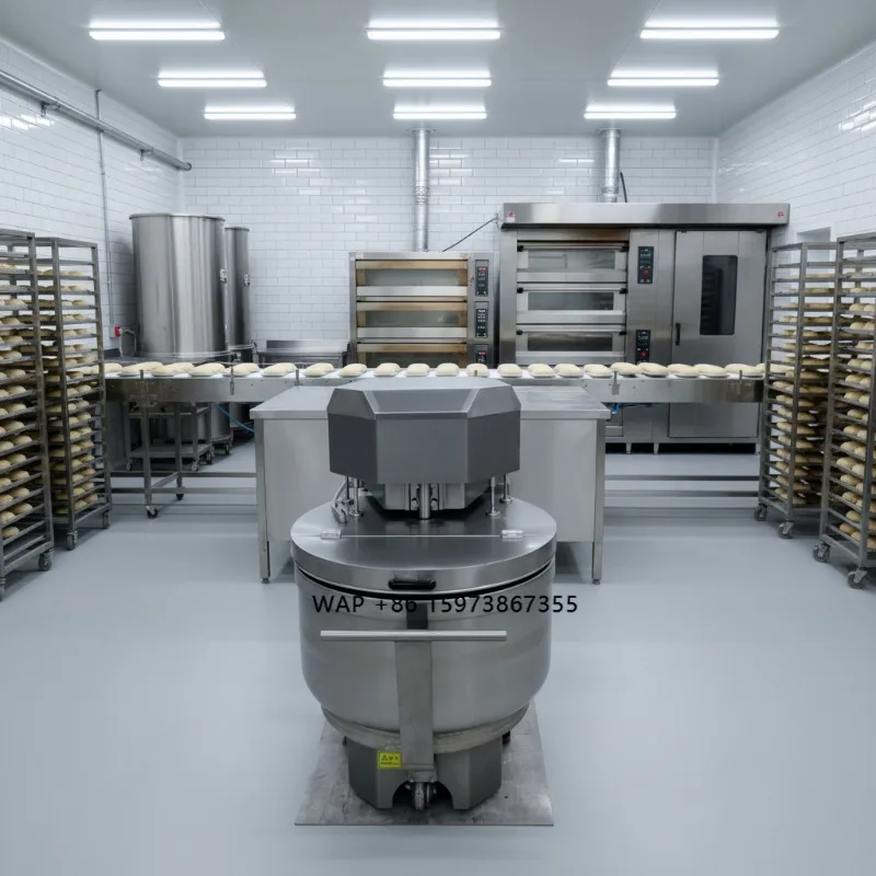 Stainless Steel  Advanced Automatic  High Producing Chinese Made Spiral Mixer Dough Maker Machine  Equipment