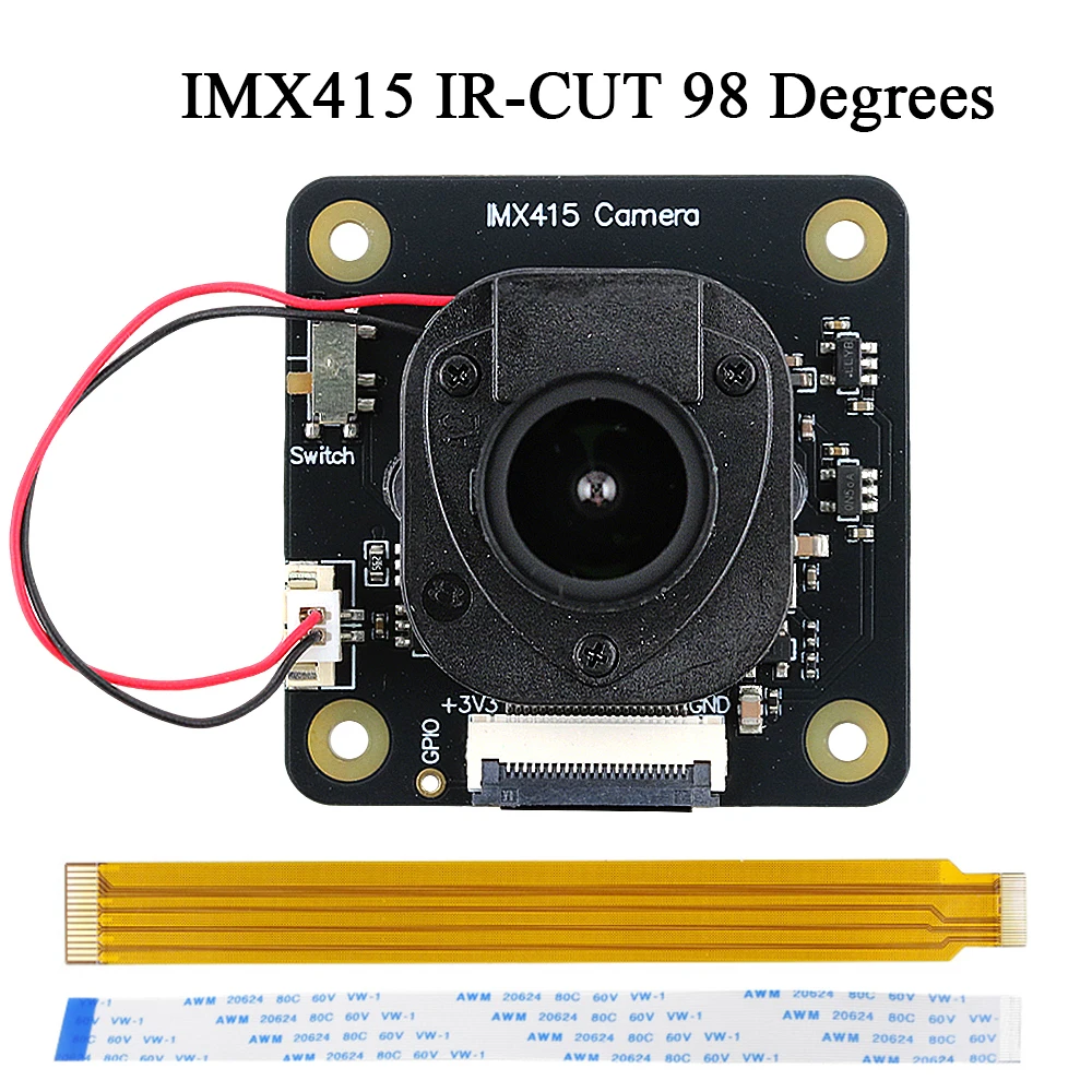 IMX415 Camera Module 8MP 3840*2160 98° IR-CUT FOV Low Light HD For Raspberry Pi 5 4B+ 3B+ 3B 3.95MM Focal Length