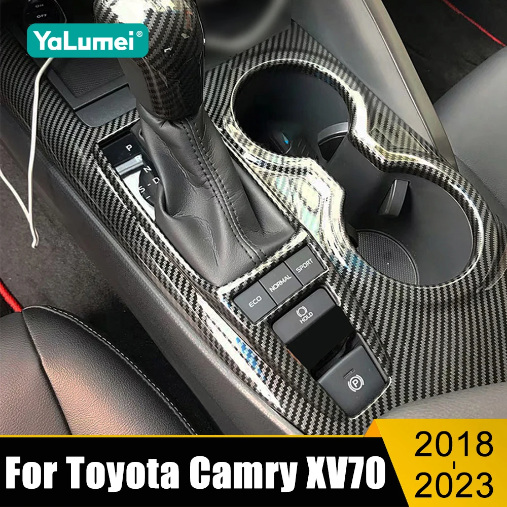 

Для Toyota Camry 70 XV70 2018 2019 2020 2021 2022 2023 гибридные аксессуары автомобильная центральная консоль, ручка переключения передач, панель, накладка