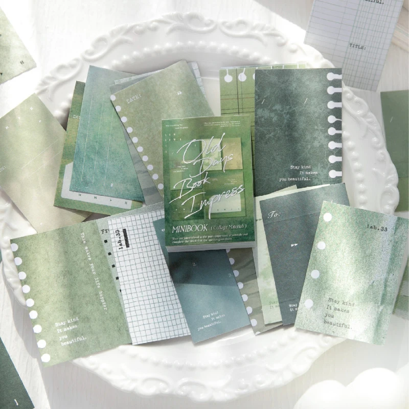 50 Stück/Packung Tragbares Mini-Bastelpapier, Perfekt für Mini-Bücher & Kleine Dekorationsornamente