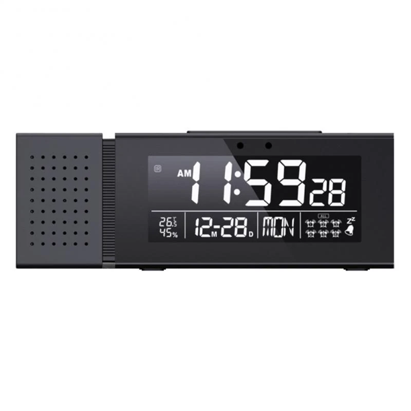 

TS-P30 Digital Alarm Clock IR Sensor Movable Night Light With FM Radio Temperature Humidity Display