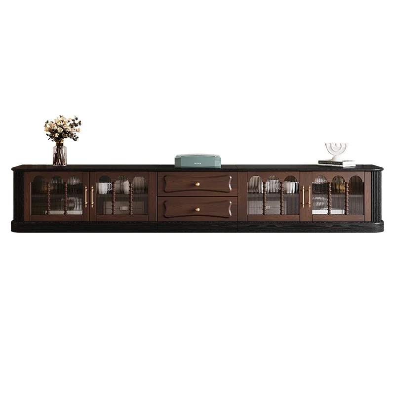 Simple Trendy Tv Cabinet Space Saving Quality Unique Tv Consoles Cabinet European Vintage Meuble Television Salon Home Furniture