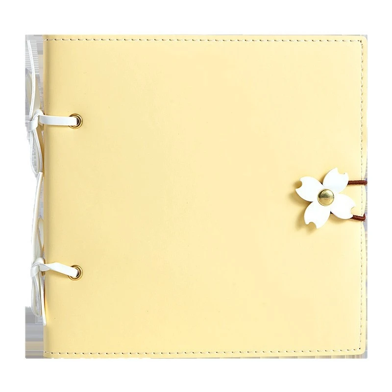 Flower Button Blank Notebook Portable for Office School