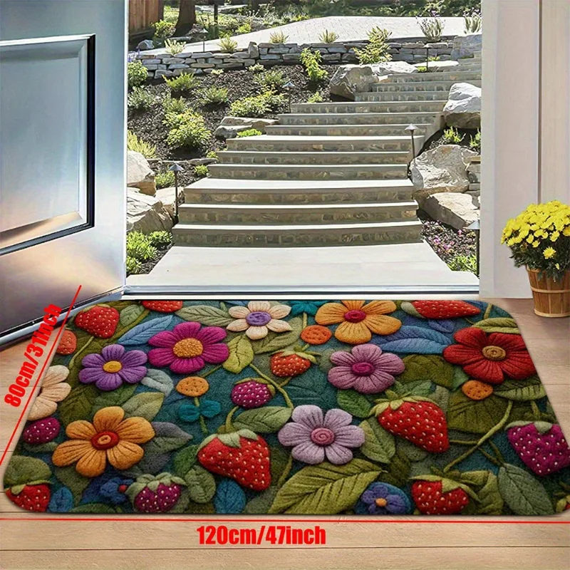 سجادة ترحيب عباد الشمس الربيعية - سجادة رقيقة ماصة غير قابلة للانزلاق للدخول الداخلي/الخارجي، ديكور منزلي قابل للغسل في الغسالة #4
