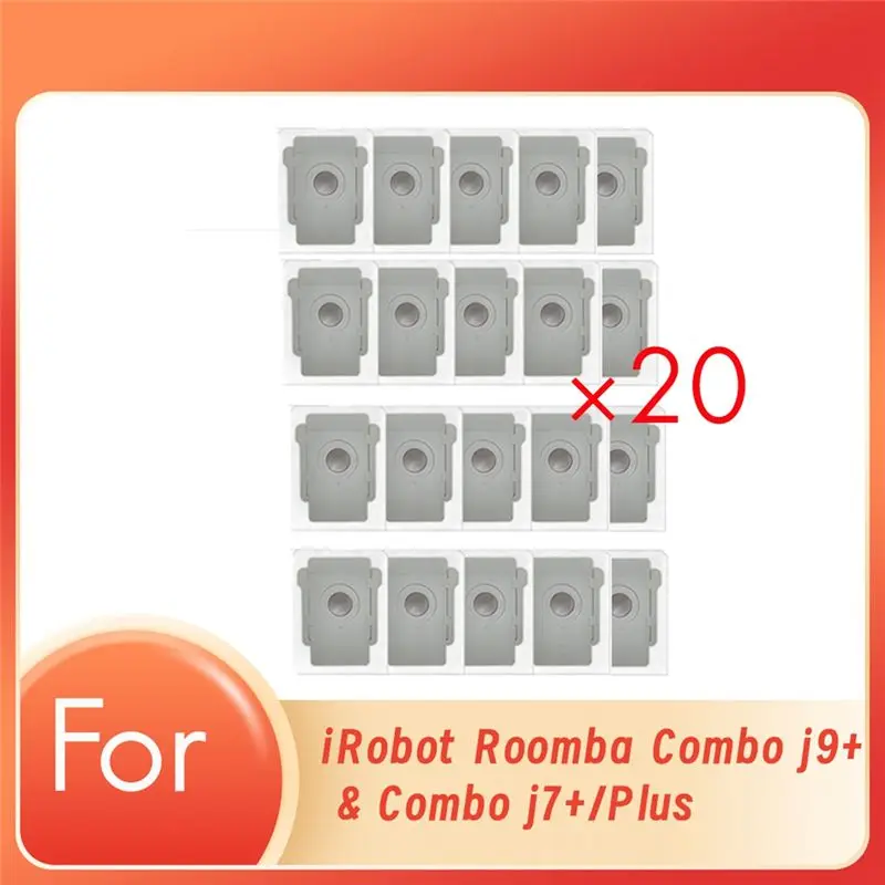 B84B-20 Pcs Dust Bags For Irobot Roomba Combo J9+ & Combo J7+/Plus Sweeper Accessories Consumables Dust Bag Non-Woven Bag
