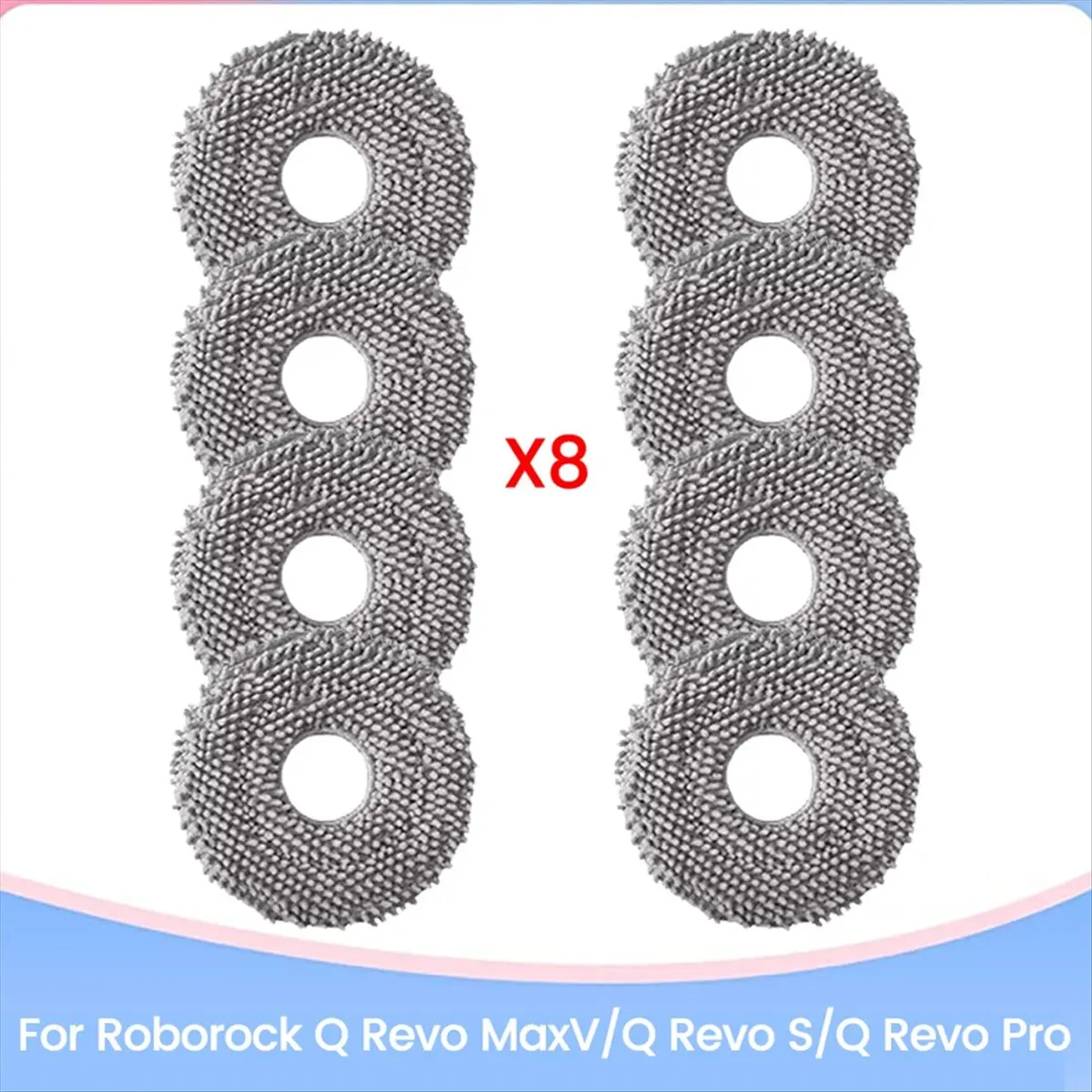 SHIP WITHIN 24 HOURS Mop Cloth Pads for Q MaxV/Q S/Q Pro Spare Parts Microfiber Washable Mop Pad Replacement