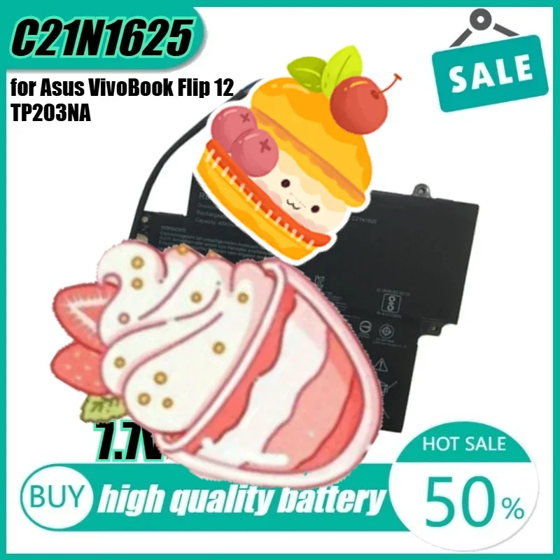 

7.7V 38Wh C21N1625 Laptop Battery for Asus VivoBook Flip 12 TP203NA-DH22T TP203NA TP203NA-1K 2ICP4/59/134