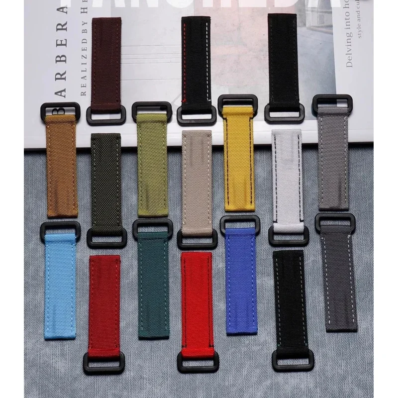 Daytona O-mega Swatch branded T-udor Bay Velcro 20mm Nylon Velcro Watchband Seiko CASIO Tis-sot  Accessories Apple