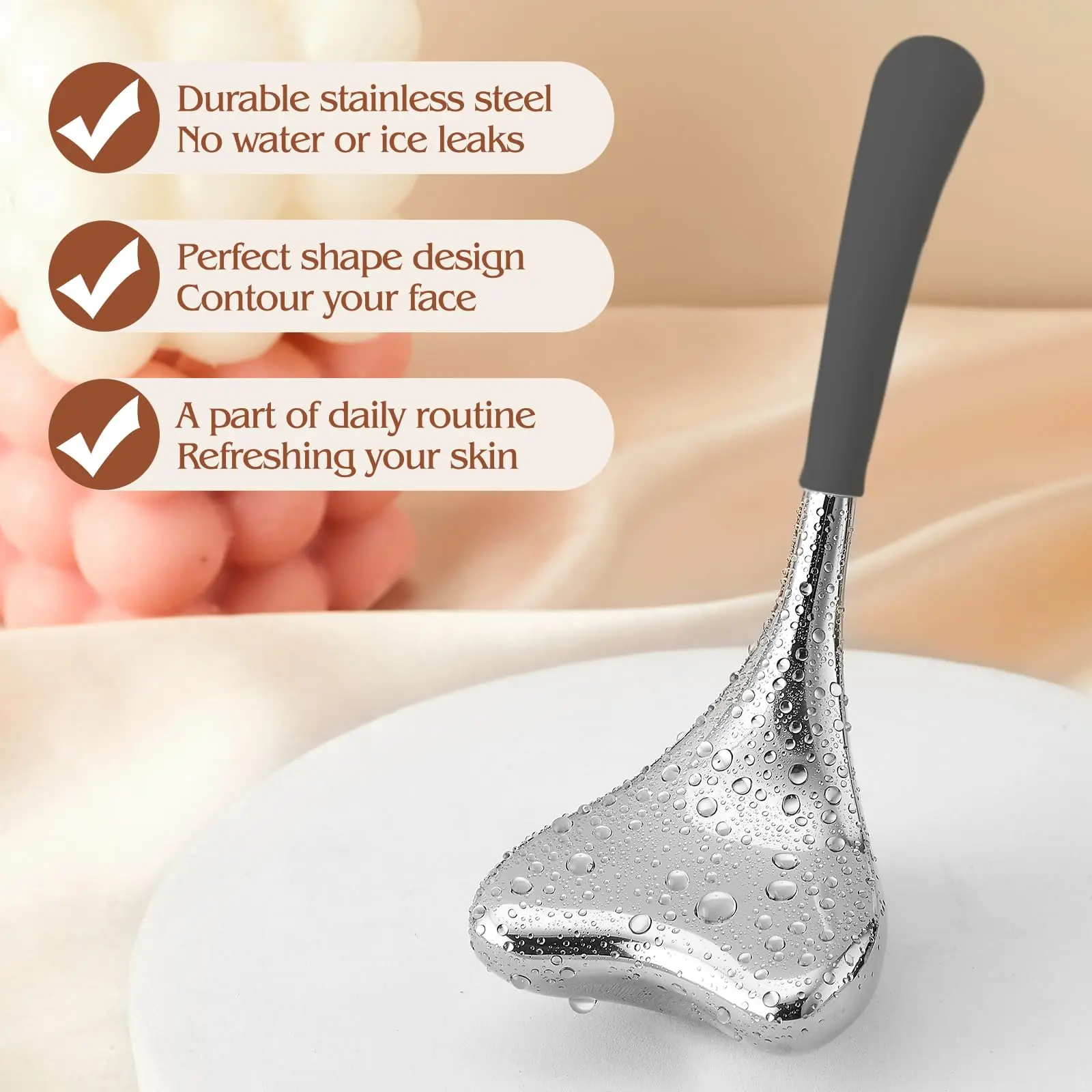 أدوات العناية ببشرة الوجه من آيس جلوبز للنساء، مستلزمات التجميل، كرات سبا للتبريد، أسطوانة باردة