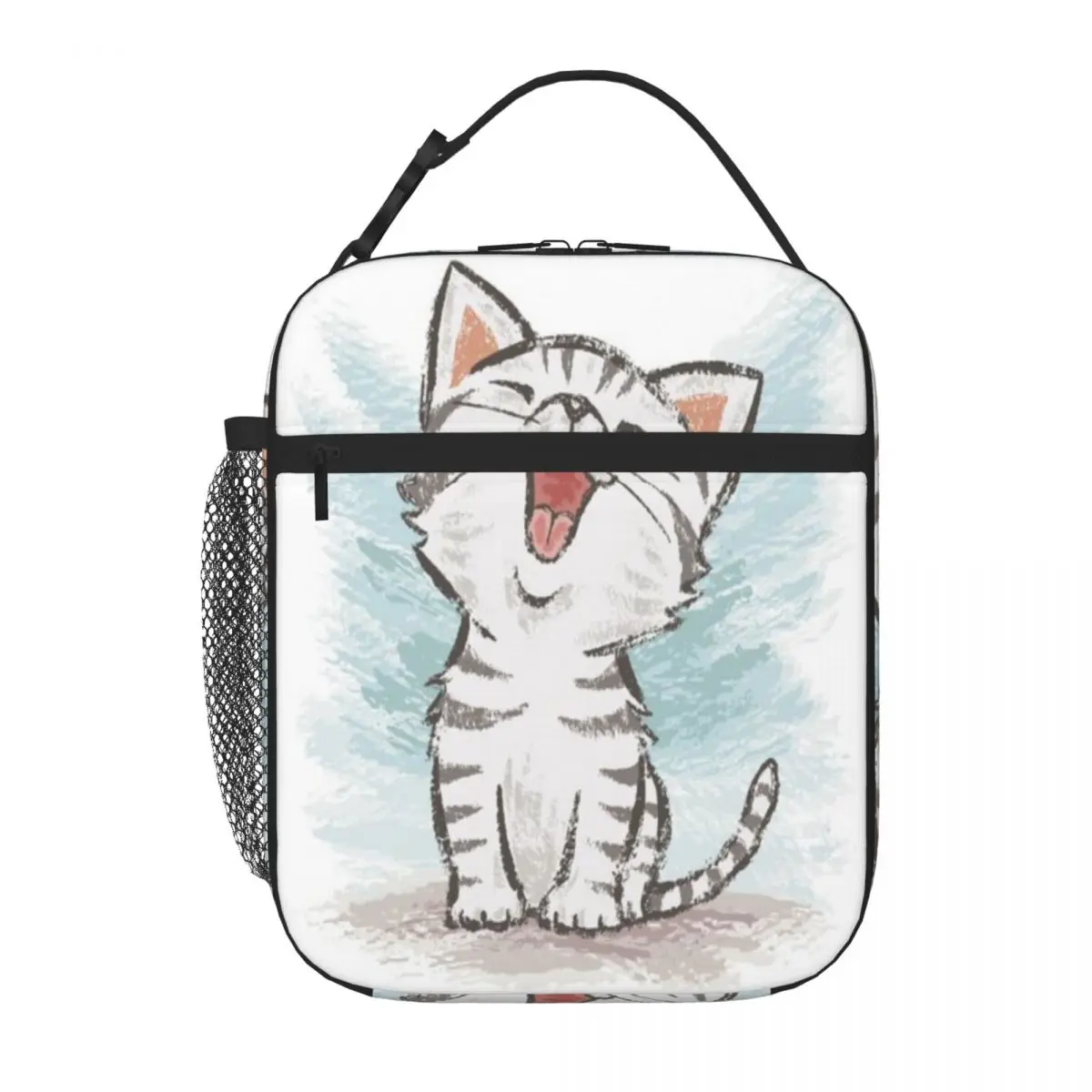 Bestselling American Shorthair Happy Compact Style Neoprene Lunch Bag Elementary School Thermal Tote