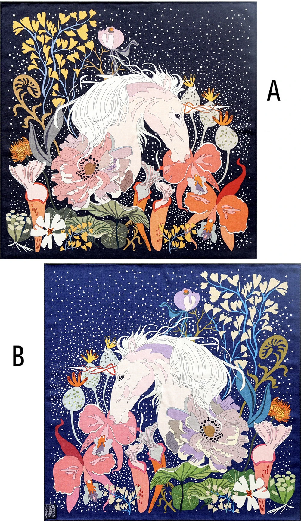 Double Print Scarf Hand Rolled Edge Shawls Bandanas Head Hair Scarfs Belt Bag Accessories Valentine's Day Gift 68CM