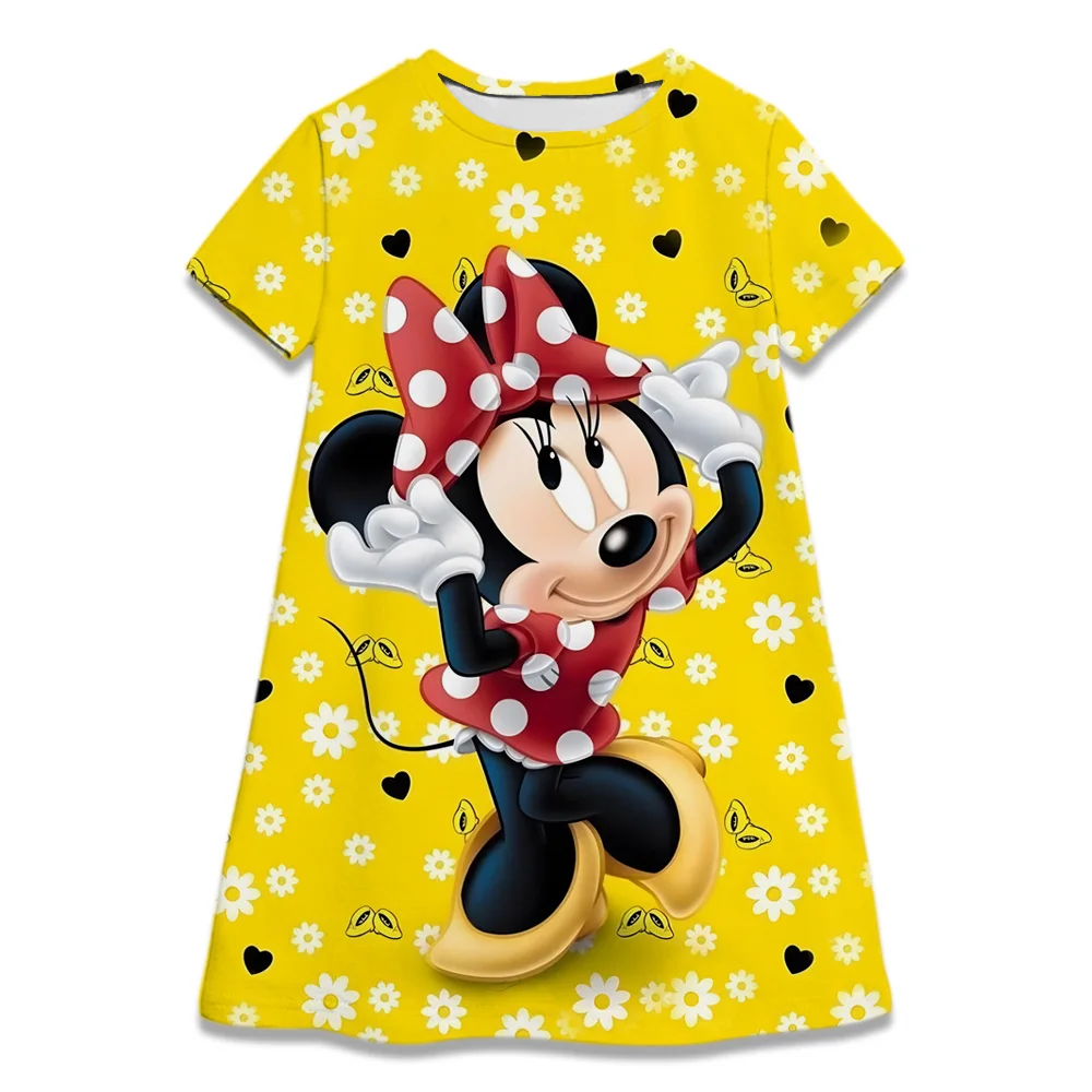 Lovely Minnie Mouse Dress Girl Birthday Party Clothes neonate Dress 2-8 anni bambini Princess Dress 2023 abbigliamento estivo