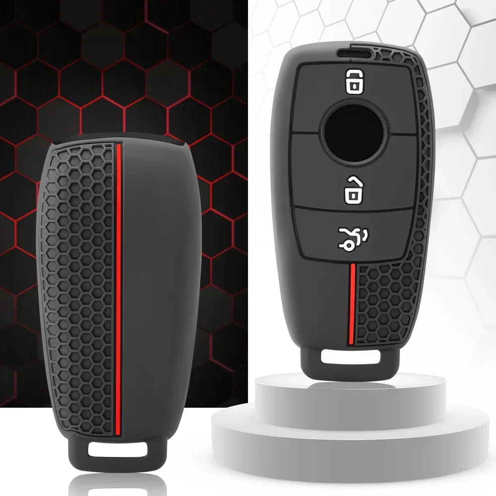 Silicone Car Remote Key Case Cover for Mercedes Benz A C E S G Class GLC CLE CLA GLB GLS W177 W205 W213 W222 X167 AMG image 3