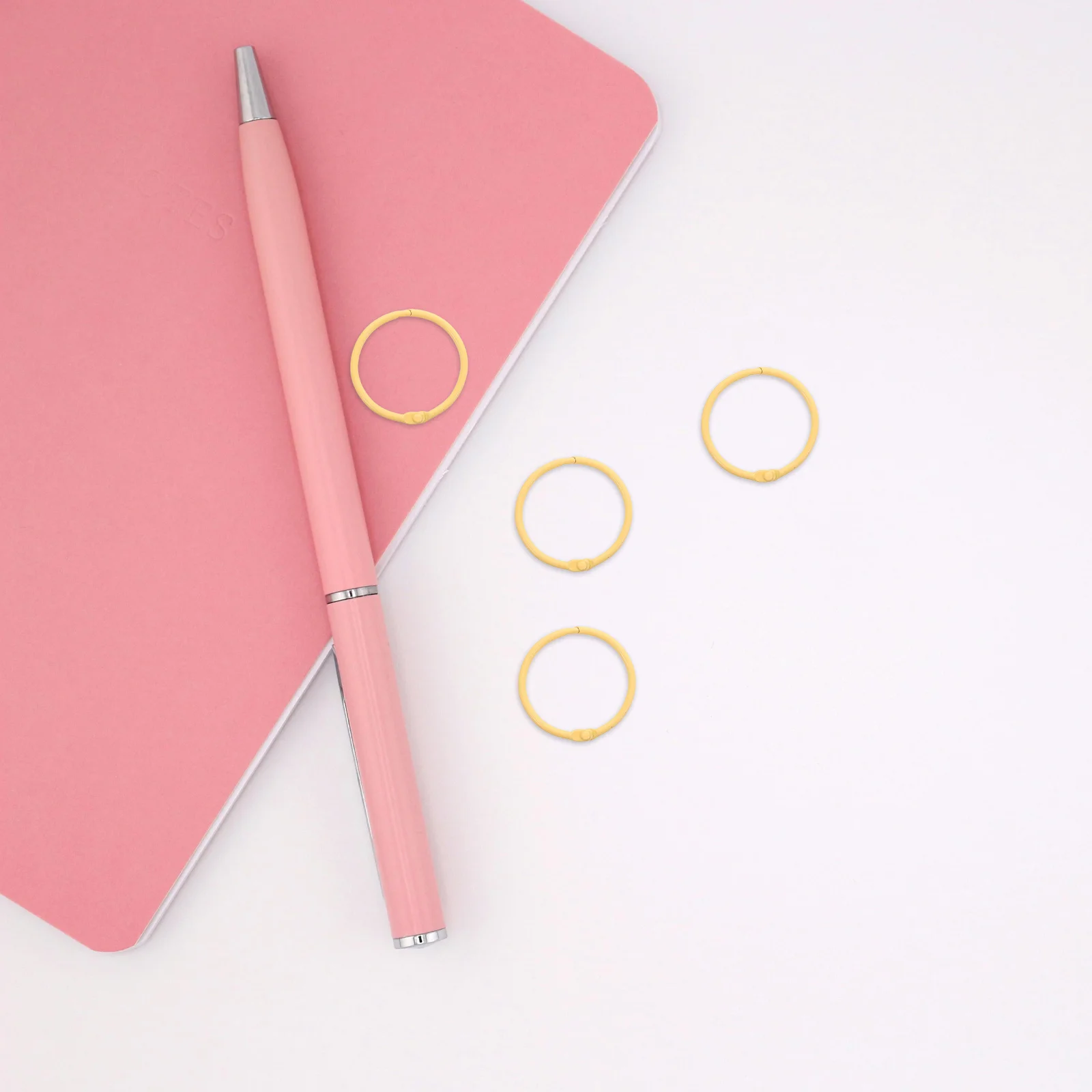 

30Pcs Round Metal Binder Rings Strong Snap Close Hinged Ring Clips for Index Card Holders Recipe Cards Flashcards Catalogs Photo