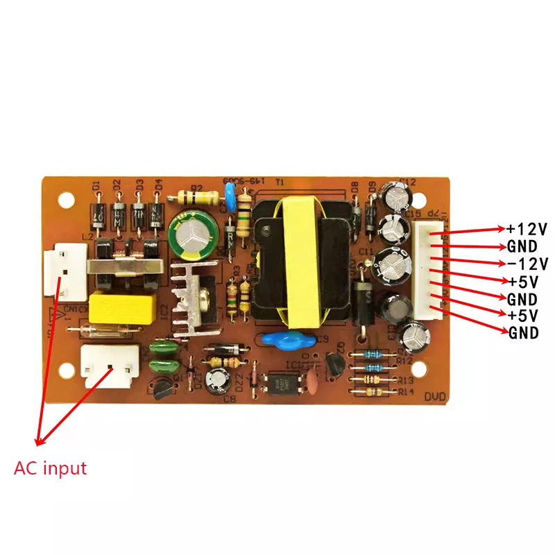 

Universal DVD Power Board VCD EVD DVD Player Switch Power Board ± 12V+5V Original Universal