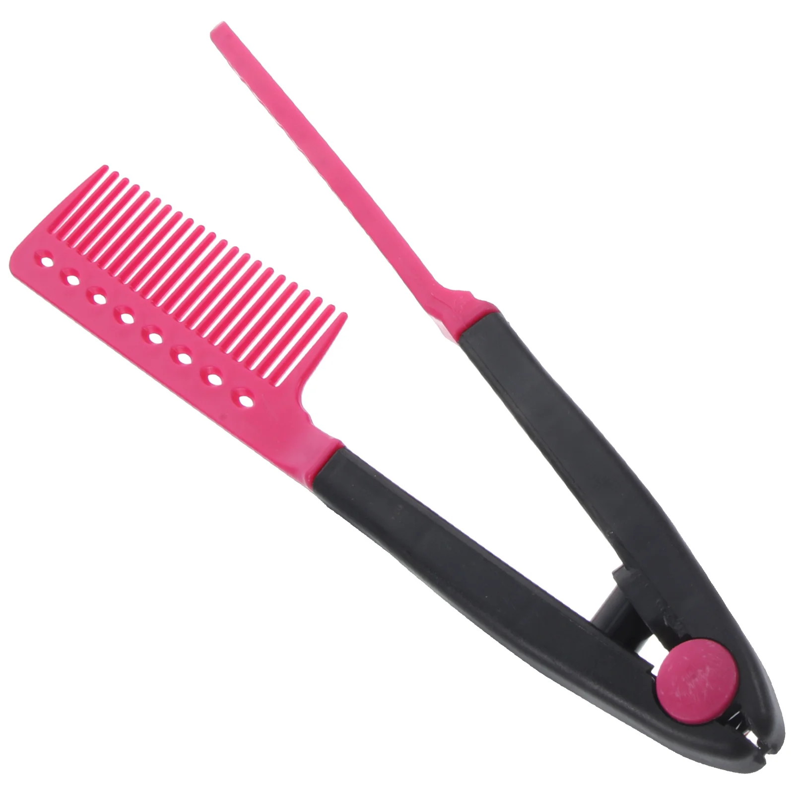 

Straightening Comb Hair Foldable Hair Straightening Comb Straightener for Salon Home Plastic Durable Foldable Lightweight Purple