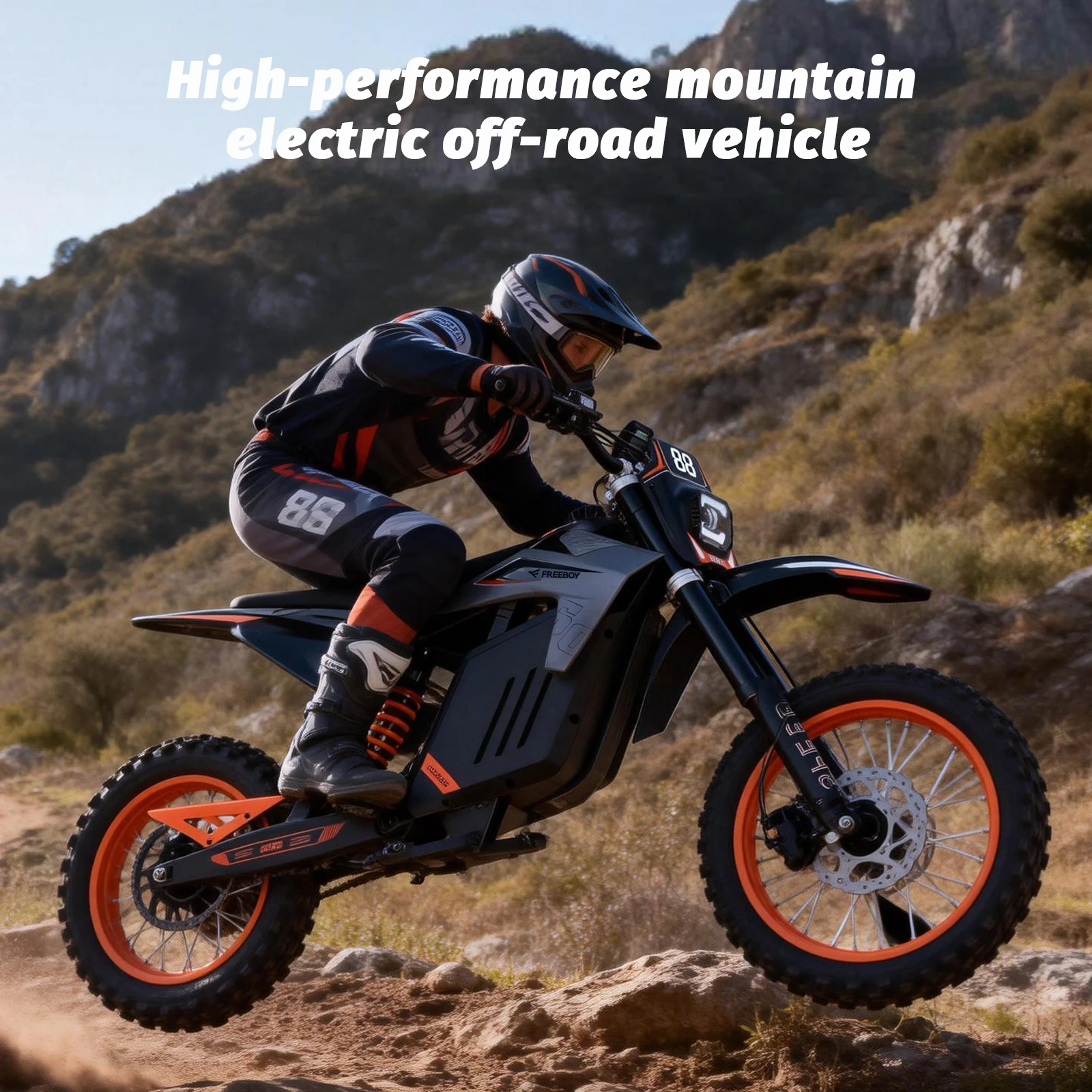 Neues Y88 E-Bike mit 3000W starkem Motor, 48V30AH Lithium-Batterie, 34MPH, 14-12 Zoll Offroad-Reifen, Elektro-Mountainbike für Erwachsene. – Detail 5