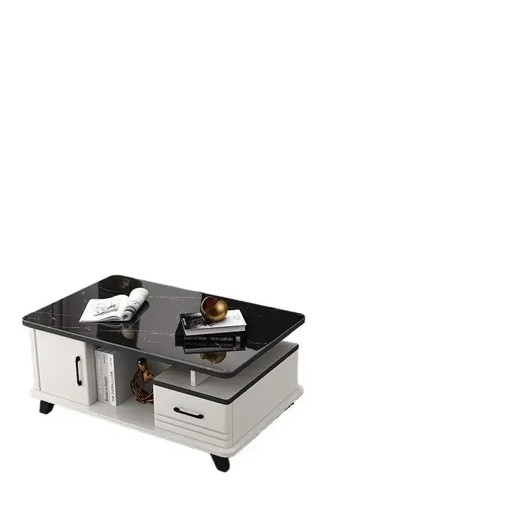 

ТВ-шкаф, журнальный столик, комбинация бытовой гостиной, свет, роскошный современный простой чайный столик для маленькой квартиры, закаленный