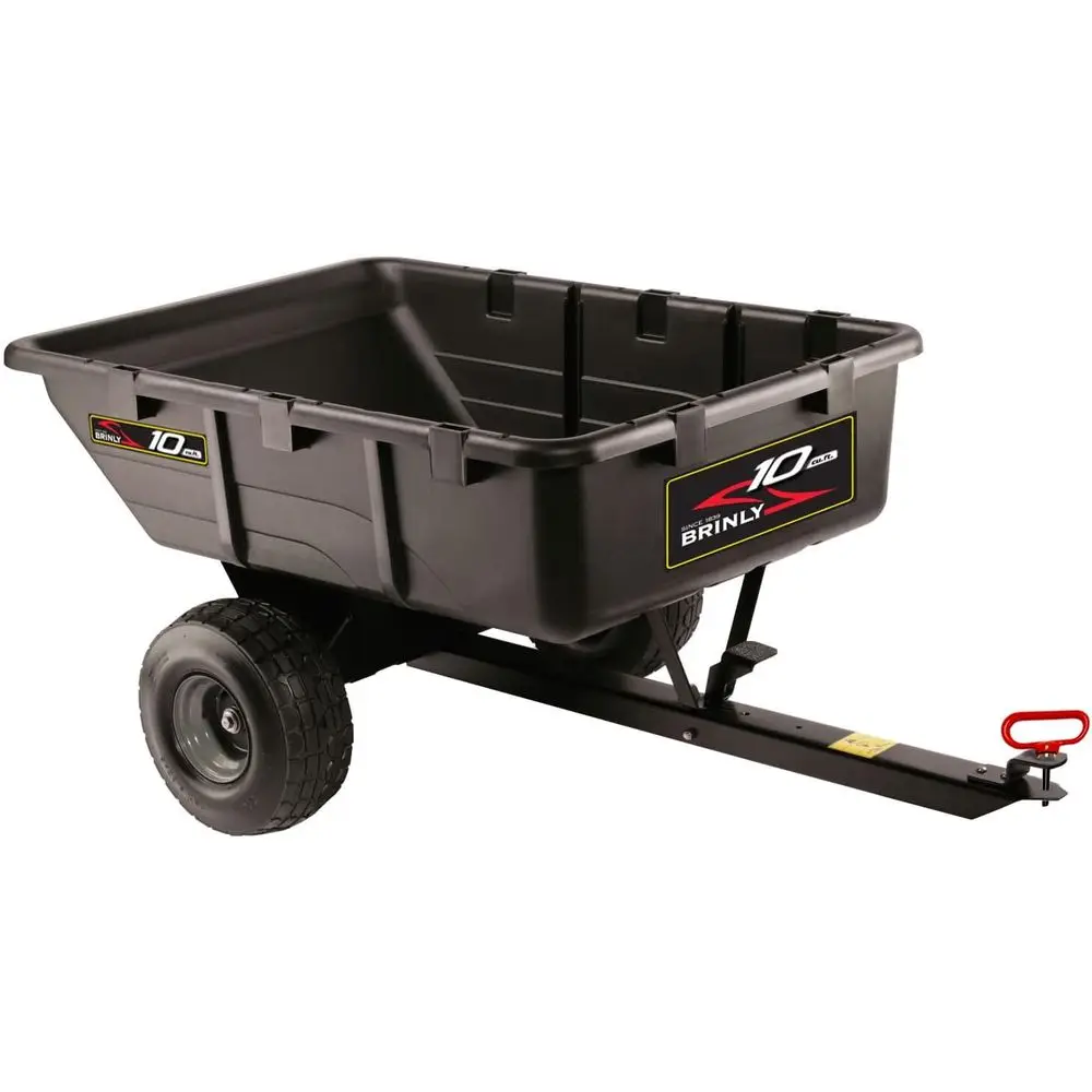 

10 куб.см. Прицепная тележка-самосвал для тяжелых условий эксплуатации (650 фунтов) с магнитным фиксатором и литой кузовной платформой Comprion