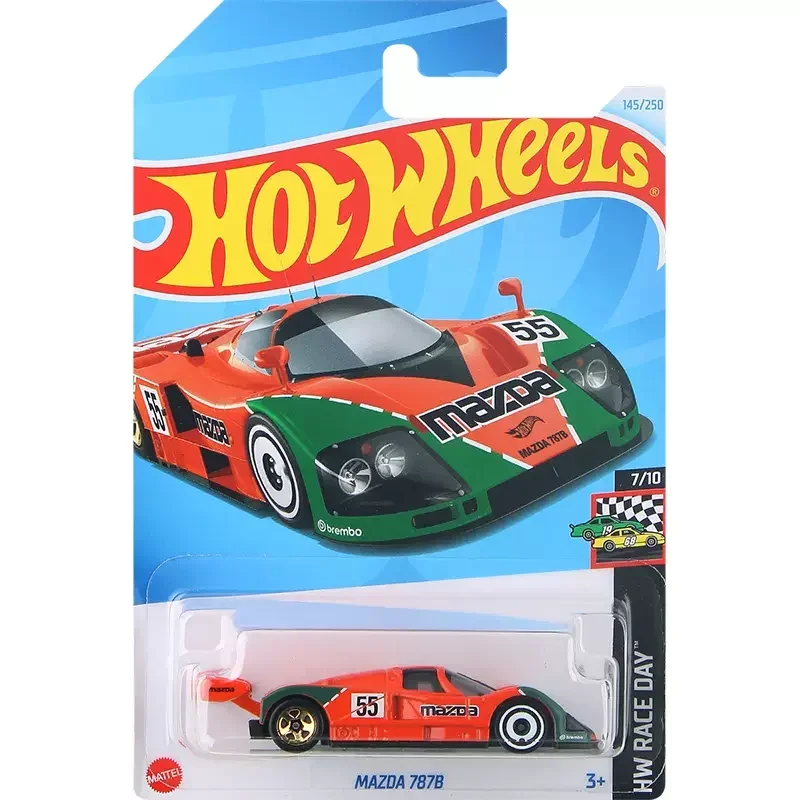 24K Original Hot Wheels Sports Car Mazda 787B Toys for Boys Scale 1/64 Diecast Vehicles Metal Models HW Race Day Collection Gift