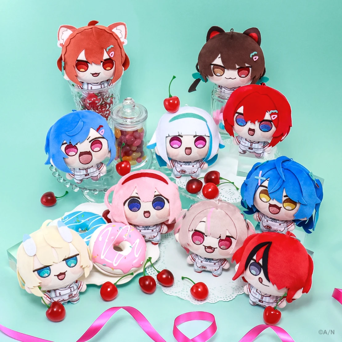 

Nijisanji 8th Anniversary Big Head Doll Withcake Plush Doll Pendants Lovely Diner Students Friends Collection Gifts Cotton Toys