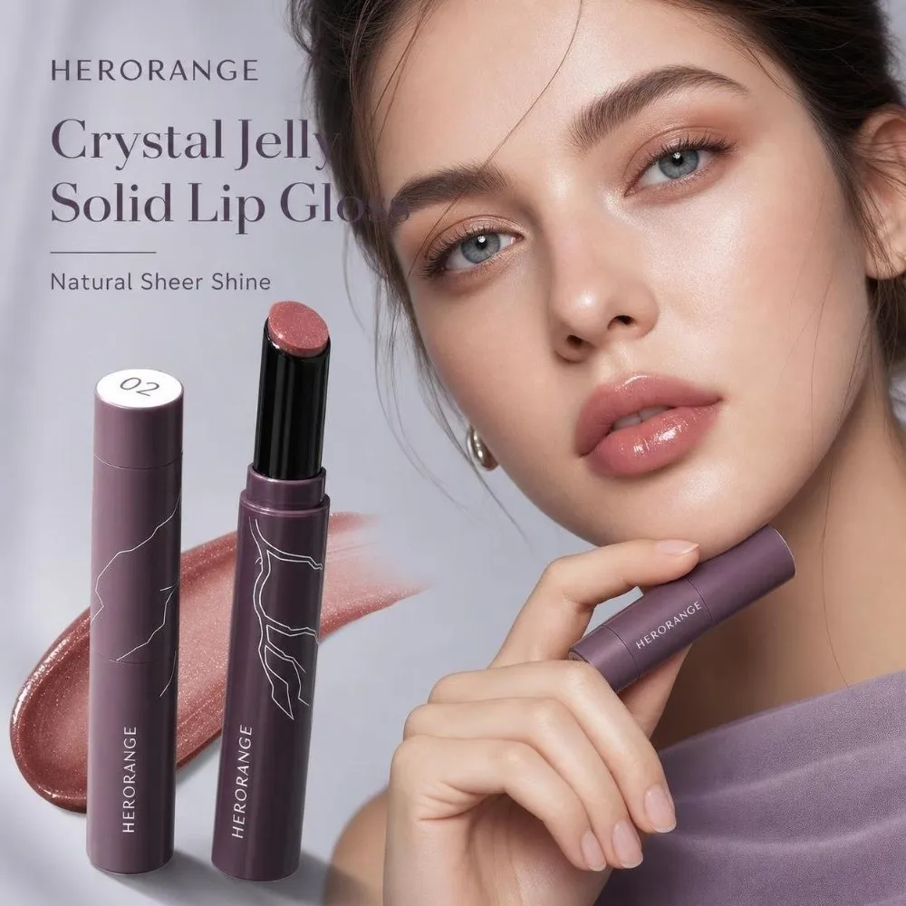 Sexy Shimmer Jelly Glass Lip Tint Lasting Water Glossy Mirror Lip Gloss Moisturizing Hydrating Solid Lip Stick Beauty