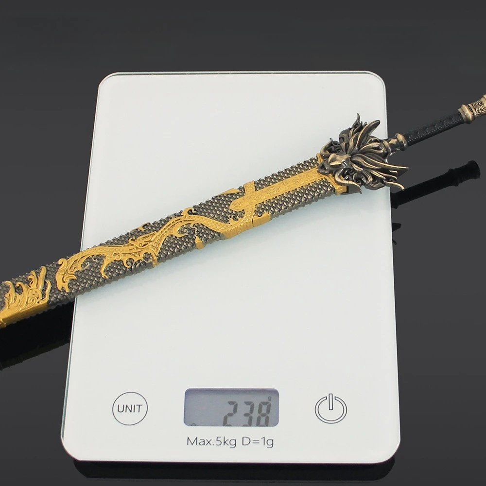 29cm 진의 전설 중국 애니메이션 주변 잠자는 드래곤 검 카나타 풀 메탈 공예 무기 모델 선물 소장 장난감