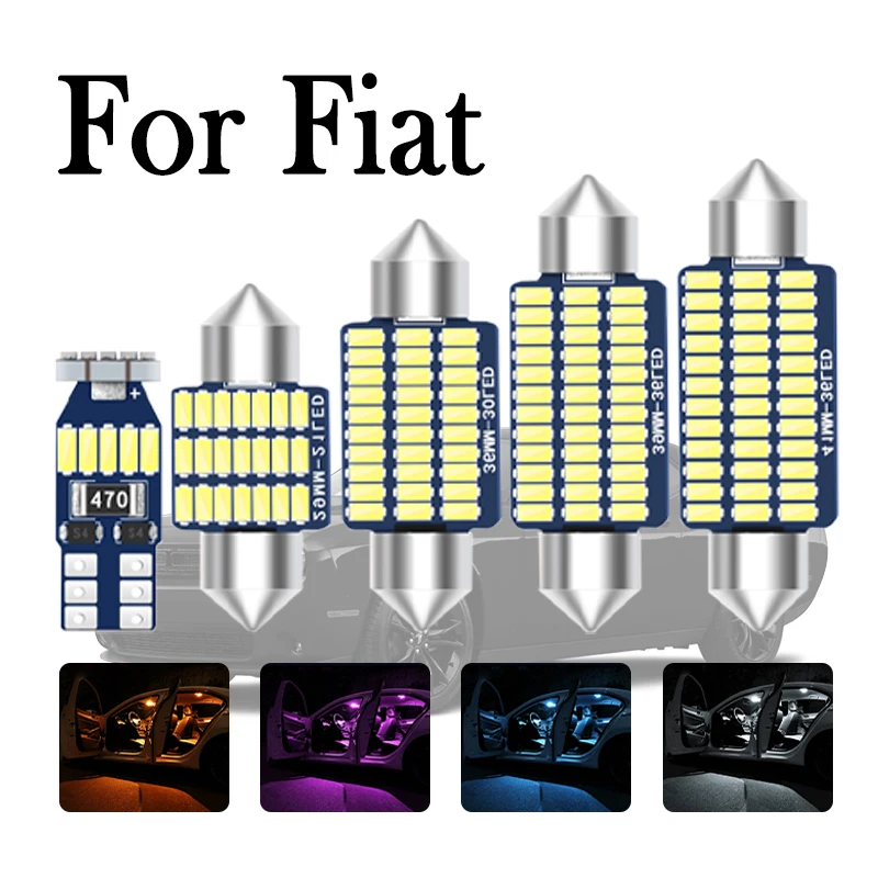 

Car LED Interior Light Canbus For Fiat 500 500L 500X 500E 500C Bravo 1 2 Panda 2 3 Tipo Freemont Multipla Stilo Indoor Lamp