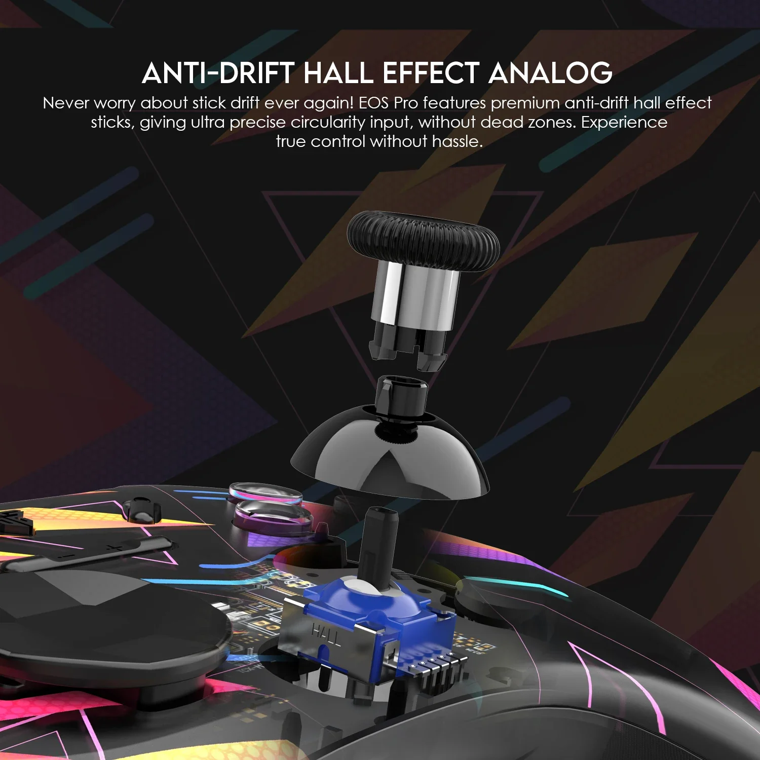 FANTECH EOS PRO WGP15 Wireless Gamepad, PC Controller Compatible with PC Windows, Android/iOS Phone, Switch, Steam,Hall Joystick