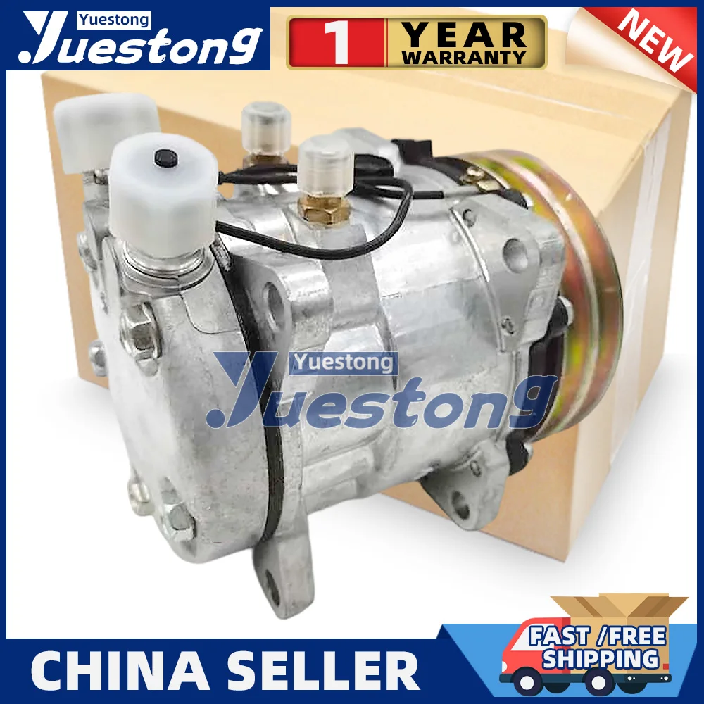 12/24V AC Compressor 508 5H09 SD5H09 Universal For Tractor Excavator Heavy Duty Truck Pickup 1101333 5786 304622 3004209 3301310