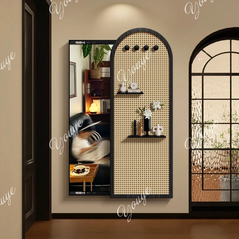 J Art Hall Kit Mirror Rectangle Modern Covering Hallway Nordic Bedroom Mirror Apartment Hanging Espejos Decorativos Home Decor