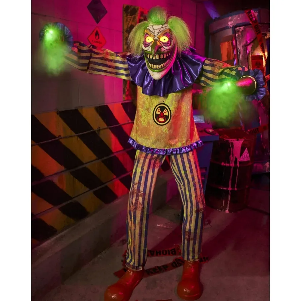 Halloween Horror Clown Costume, Ghost Halloween 6-Foot Horror Nozzle Clown, Halloween Horror Thriller Decorations