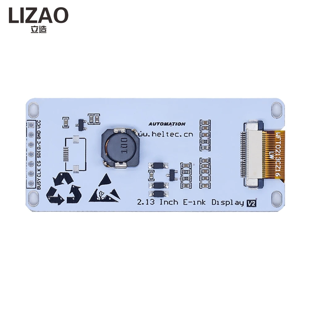 LIZAO 2.13-inch Black-White-Red E-Paper Display Module Ultra-Low Power Consumption 24-30mW Electronic Ink Screen