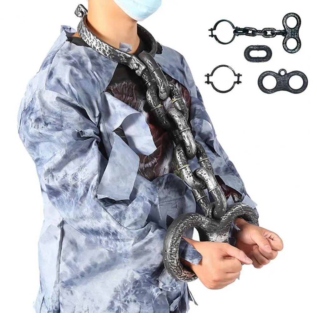 

Prisoner Costume Accessories Durable Halloween Props Halloween Prisoner Costume Chain Props Plastic Death Chain for Masquerade
